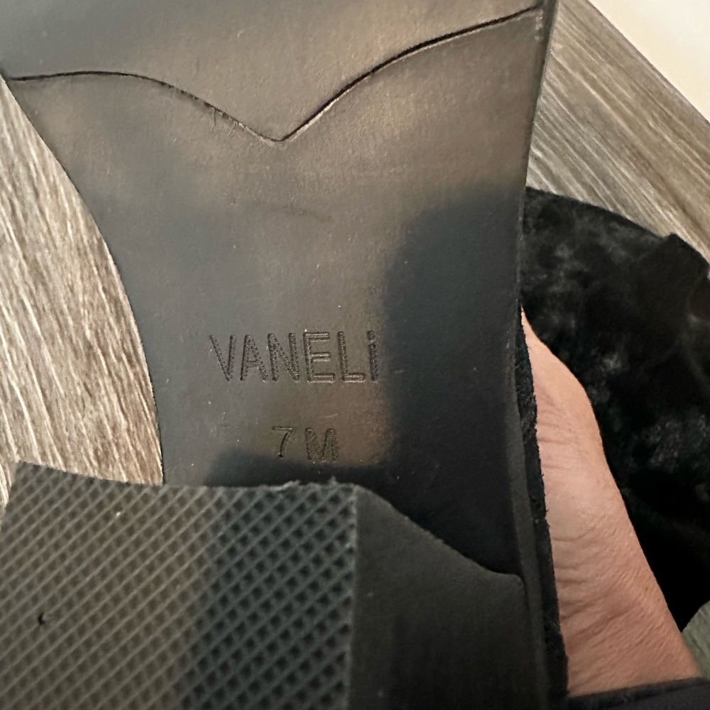 Vaneli Catkin Western Heeled Pull on slouch boot Black/silver - Picture 6 of 12
